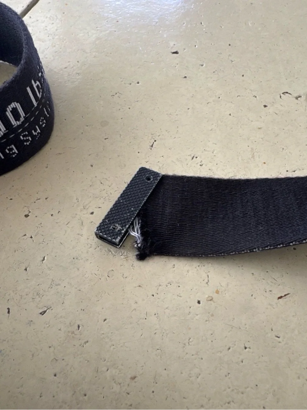 Off-White Black and White Industrial Phone Strap - Logo Webbing